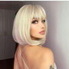 Parochňa polodlhé syntetické vlasy svetlá blond NCDSHAIR dámska Parochňa polodlhé syntetické vlasy svetlá blond NCDSHAIR dámska