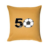 Futbal okrúhle narodeniny 50 - Vankúš 50x50 - 50x50 - Vrátane výplne ( Zlatožltá ) Futbal okrúhle narodeniny 50 - Vankúš 50x50 - 50x50 - Vrátane výplne ( Zlatožltá )