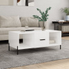 zahrada-XL Konferenčný stolík lesklý biely 102x50x40 cm spracované drevo 829310 zahrada-XL Konferenčný stolík lesklý biely 102x50x40 cm spracované drevo 829310