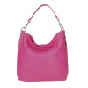 Kožená kabelka na rameno fuchsia Kožená kabelka na rameno fuchsia
