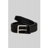 OPASOK GANT LEATHER ELASTIC BRAIDED BELT BLACK OPASOK GANT LEATHER ELASTIC BRAIDED BELT BLACK