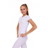 Gymnastické tričko s krátkymi rukávmi SOLO FD650 biele vel. 116 Gymnastické tričko s krátkymi rukávmi SOLO FD650 biele vel. 116