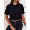 Dámske čierne basic tričko s nápisom WOMAN RY2554 M Dámske čierne basic tričko s nápisom WOMAN RY2554 M