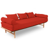 Marior Le Mar daybed natural drevo Farba rámu: Natural, Farba matraca: Red Marior Le Mar daybed natural drevo Farba rámu: Natural, Farba matraca: Red