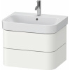 DURAVIT Happy D.2 Plus závesná skrinka pod umývadlo, 2 zásuvky, 625 x 490 x 415 mm, biela matná lakovaná, HP4386036360000 DURAVIT Happy D.2 Plus závesná skrinka pod umývadlo, 2 zásuvky, 625 x 490 x 415 mm, biela matná lakovaná, HP4386036360000