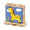 Drevené puzzle kocky na stojane Viga Zoo - Multicolor Drevené puzzle kocky na stojane Viga Zoo - Multicolor
