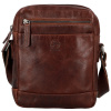 Pánska kožená crossbody taška tmavo hnedá - Bellugio Serchio hnedá Pánska kožená crossbody taška tmavo hnedá - Bellugio Serchio hnedá