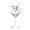 VÍNO JE PRAVDA...ALE NA DNI, MALÉ! - biely nerozbitný pohár na víno 470 ml UNI VÍNO JE PRAVDA...ALE NA DNI, MALÉ! - biely nerozbitný pohár na víno 470 ml UNI