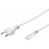 PremiumCord Kabel síťový 230V k magnetofonu 3m, bílý PremiumCord Kabel síťový 230V k magnetofonu 3m, bílý