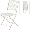 Bistro kovová skladacia stolička v bielom farebnom prevedení 48 x 45 x 93 cm 41483 Bistro kovová skladacia stolička v bielom farebnom prevedení 48 x 45 x 93 cm 41483