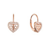 Pozlátené strieborné náušnice srdiečka 11715.1 rose gold Pozlátené strieborné náušnice srdiečka 11715.1 rose gold