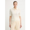 BOSS polo tričko dámske vlnené Fidenka 50545015 béžová L BOSS polo tričko dámske vlnené Fidenka 50545015 béžová L
