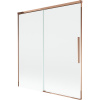 Mexen Rox, 2-krídlová posuvná vaňová zástena 150 x 150 cm, 8mm číre sklo, ružové zlato profil, 8C9-150-001-60-00 Mexen Rox, 2-krídlová posuvná vaňová zástena 150 x 150 cm, 8mm číre sklo, ružové zlato profil, 8C9-150-001-60-00