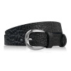 Dámský kožený opasek Paolo Peruzzi PG-12 Velikost: 90 cm, černá, Kování: stříbrná Dámský kožený opasek Paolo Peruzzi PG-12 Velikost: 90 cm, černá, Kování: stříbrná