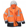PORTWEST HI-VIS TRAFFIC S471 / Vodeodolná reflexná bunda 4v1 - HV oranžová/námorná modrá L PORTWEST HI-VIS TRAFFIC S471 / Vodeodolná reflexná bunda 4v1 - HV oranžová/námorná modrá L
