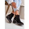 Zateplené dámske členkové topánky na podpätku Eco Suede Black Velarilla 38 Zateplené dámske členkové topánky na podpätku Eco Suede Black Velarilla 38