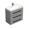 Swiss aqua technologies Koupelnová skříňka s černou úchytkou a umyvadlem SAT Cube Way 80x76,5x40 cm beton mat CUBE2C803BE Swiss aqua technologies Koupelnová skříňka s černou úchytkou a umyvadlem SAT Cube Way 80x76,5x40 cm beton mat CUBE2C803BE