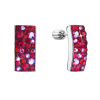 Strieborné visiace náušnice so Swarovski kryštálmi červený obdĺžnik 31303.3 Cherry Strieborné visiace náušnice so Swarovski kryštálmi červený obdĺžnik 31303.3 Cherry