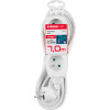 Strend Pro Kábel DG-F803B L-7 m, predlžovací, biely, 3x zásuvka Strend Pro Kábel DG-F803B L-7 m, predlžovací, biely, 3x zásuvka