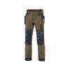 Nohavice CXS NAOS pánske, khaki-olive, HV oranžové doplnky Velikost: 50 Nohavice CXS NAOS pánske, khaki-olive, HV oranžové doplnky Velikost: 50