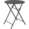 Bistro kovový kruhový skladací stolík v čiernom farebnom prevedení 60 cm 36415 Bistro kovový kruhový skladací stolík v čiernom farebnom prevedení 60 cm 36415