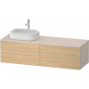 DURAVIT Zencha závesná skrinka pod umývadlo na dosku (umývadlo vľavo), 4 zásuvky, 1600 x 550 x 442 mm, dub prírodný/taupe super matná, ZE4824L30830000 DURAVIT Zencha závesná skrinka pod umývadlo na dosku (umývadlo vľavo), 4 zásuvky, 1600 x 550 x 442 mm, dub prírodný/taupe super matná, ZE4824L30830000