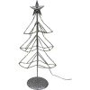 PRODEX Vianočná dekorácia – LED stromček s hviezdou, strieborný, 30 cm PRODEX Vianočná dekorácia – LED stromček s hviezdou, strieborný, 30 cm