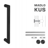 FT - MADLO kód K02 Ø 25 mm UN ks Rozteč madla: 200 mm, Dĺžka: 225 mm, Rozmer profilu madla: Ø 25 mm CIM - čierna matná (FNO) FT - MADLO kód K02 Ø 25 mm UN ks Rozteč madla: 200 mm, Dĺžka: 225 mm, Rozmer profilu madla: Ø 25 mm CIM - čierna matná (FNO)