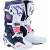 Topánky Alpinestars Tech 10 biele/fialové/tmavomodré/ružové, veľkosť 9 - 43 Topánky Alpinestars Tech 10 biele/fialové/tmavomodré/ružové, veľkosť 9 - 43
