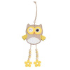Drevená ozdoba na zavesenie - sova žltá Drevená ozdoba na zavesenie - sova žltá