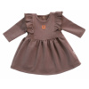 Detské teplákové šaty, tunika Vintage Love - čokoláda, vel. 80 Baby Nellys Detské teplákové šaty, tunika Vintage Love - čokoláda, vel. 80 Baby Nellys