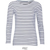 SOL´S MARINE / Dámske pruhované tričko s dlhým rukávom - white/navy XXL SOL´S MARINE / Dámske pruhované tričko s dlhým rukávom - white/navy XXL