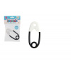 Teddies Hrkálka špendlík plast 12cm bieločierne Teddies Hrkálka špendlík plast 12cm bieločierne