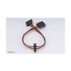 AKASA Kabel SATA redukce napájení ze 4pin Molex konektoru na 2x SATA, 30cm AK-CBPW01-30