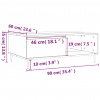 vidaXL Konferenčný stolík dymový dub 90x60x35 cm kompozitné drevo - Hnedá - 170334-104628 vidaXL Konferenčný stolík dymový dub 90x60x35 cm kompozitné drevo - Hnedá - 170334-104628