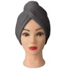 Top textil Chanar s.r.o Turban na vlasy vafle, tmavě šedý Top textil Chanar s.r.o Turban na vlasy vafle, tmavě šedý