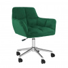Tempo Kondela Kancelárske kreslo, smaragdová Velvet látka/chróm, HAGRID NEW Tempo Kondela Kancelárske kreslo, smaragdová Velvet látka/chróm, HAGRID NEW