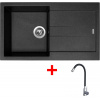 Sinks Amanda 860 Metalblack + Elasta nehrdzavejúca oceľ/čierny Sinks Amanda 860 Metalblack + Elasta nehrdzavejúca oceľ/čierny