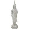 Cementová záhradná dekorácia stojacej sochy buddhu na podstavci v bielo-zlatom prevedení 87 cm 41493 Cementová záhradná dekorácia stojacej sochy buddhu na podstavci v bielo-zlatom prevedení 87 cm 41493