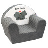 Detské kreslo z Minky New Baby Cute Family sivé Detské kreslo z Minky New Baby Cute Family sivé