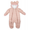 Zimná prešívaná kombinéza Lux s kapucňou Ouško Baby Nellys, púdrová, veľ. 68 Zimná prešívaná kombinéza Lux s kapucňou Ouško Baby Nellys, púdrová, veľ. 68