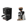 Gaggia Classic UP, black + Eureka Mignon Single Dose PRO, Chrome & Oak Gaggia Classic UP, black + Eureka Mignon Single Dose PRO, Chrome & Oak