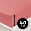 Jersey napínacie prestieradlo na extra vysoký matrac JR-001 Koralové 200 x 220 - výška 40 cm Jersey napínacie prestieradlo na extra vysoký matrac JR-001 Koralové 200 x 220 - výška 40 cm