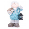 Postavička MagicHome Vianoce, Chlapček s lampášom a ježkom, keramika, 23x20x39,5 cm Postavička MagicHome Vianoce, Chlapček s lampášom a ježkom, keramika, 23x20x39,5 cm