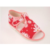 Papučky MANIK - EU-LOŠ-1S-F339 - D - kvety červená Papučky MANIK - EU-LOŠ-1S-F339 - D - kvety červená