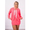 Šaty s kapucňou MI0042 neónovo ružové Šaty s kapucňou MI0042 neónovo ružové