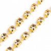 Štrasová borta metráž šírka 2,9 mm Crystal Zlatá Štrasová borta metráž šírka 2,9 mm Crystal Zlatá