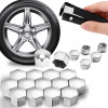 Krytky, čiapočky, ochranné kryty na skrutky diskov kolies 17 mm chrómové, sada 20 ks Krytky, čiapočky, ochranné kryty na skrutky diskov kolies 17 mm chrómové, sada 20 ks