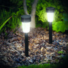 LED solárna lampa do exteriéru plast - čierna LED solárna lampa do exteriéru plast - čierna
