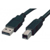 Kabel Roline USB 2.0 A-B 3m, černý Kabel Roline USB 2.0 A-B 3m, černý
